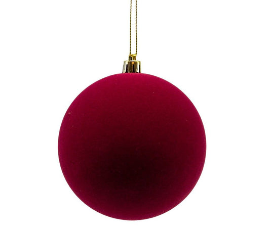Burgundy 15cm Velvet Ball