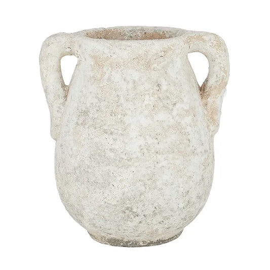 Pompei Ceramic Urn Med White