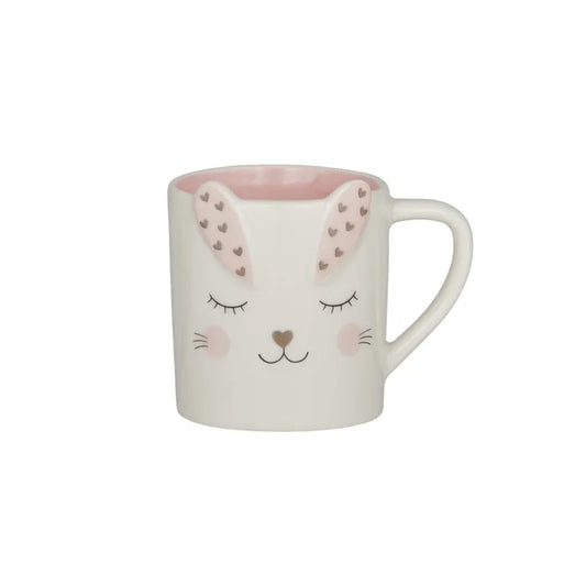 Bella Bunny Mug Ceramic White Pink