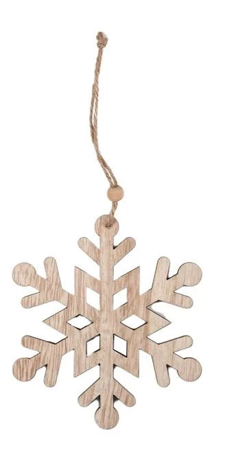 Snowflake Hanging Wood Decoration No 2