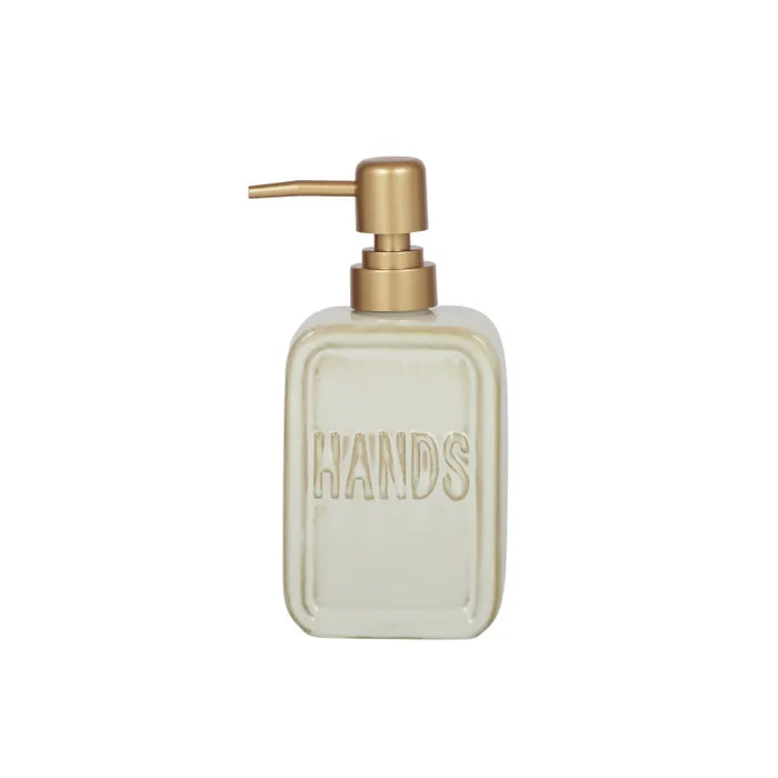 Hand Ceramic Dispenser Ivory
