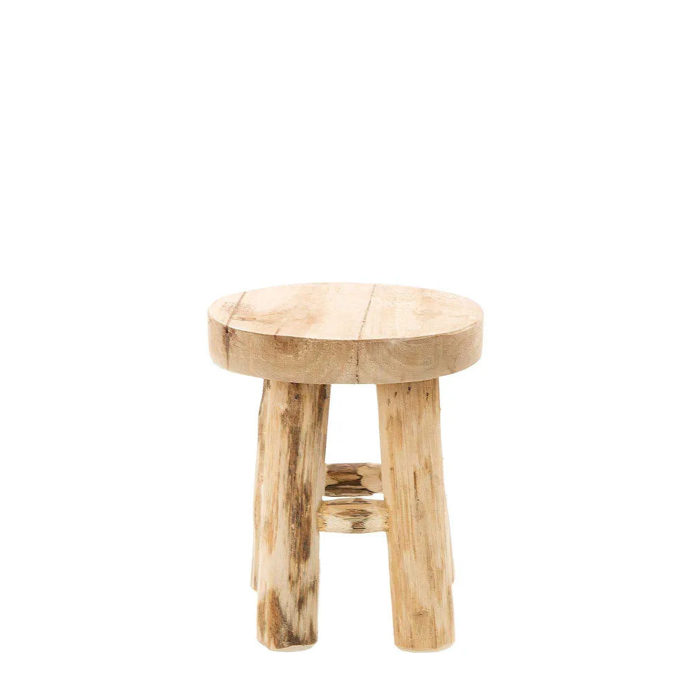 Stool Teal Natural