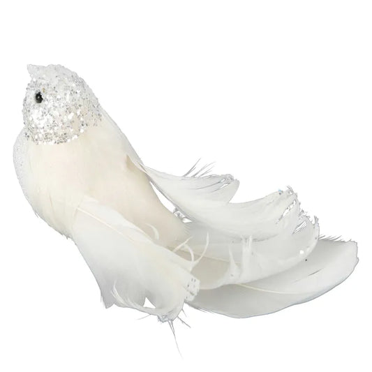 Sassy Clip on White Bird