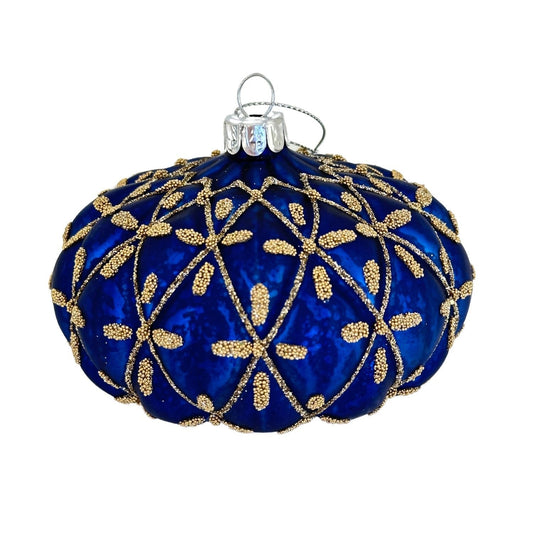 Blue Gold Fine Drop Bauble