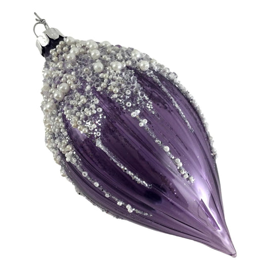Mauve Long Drop Bauble