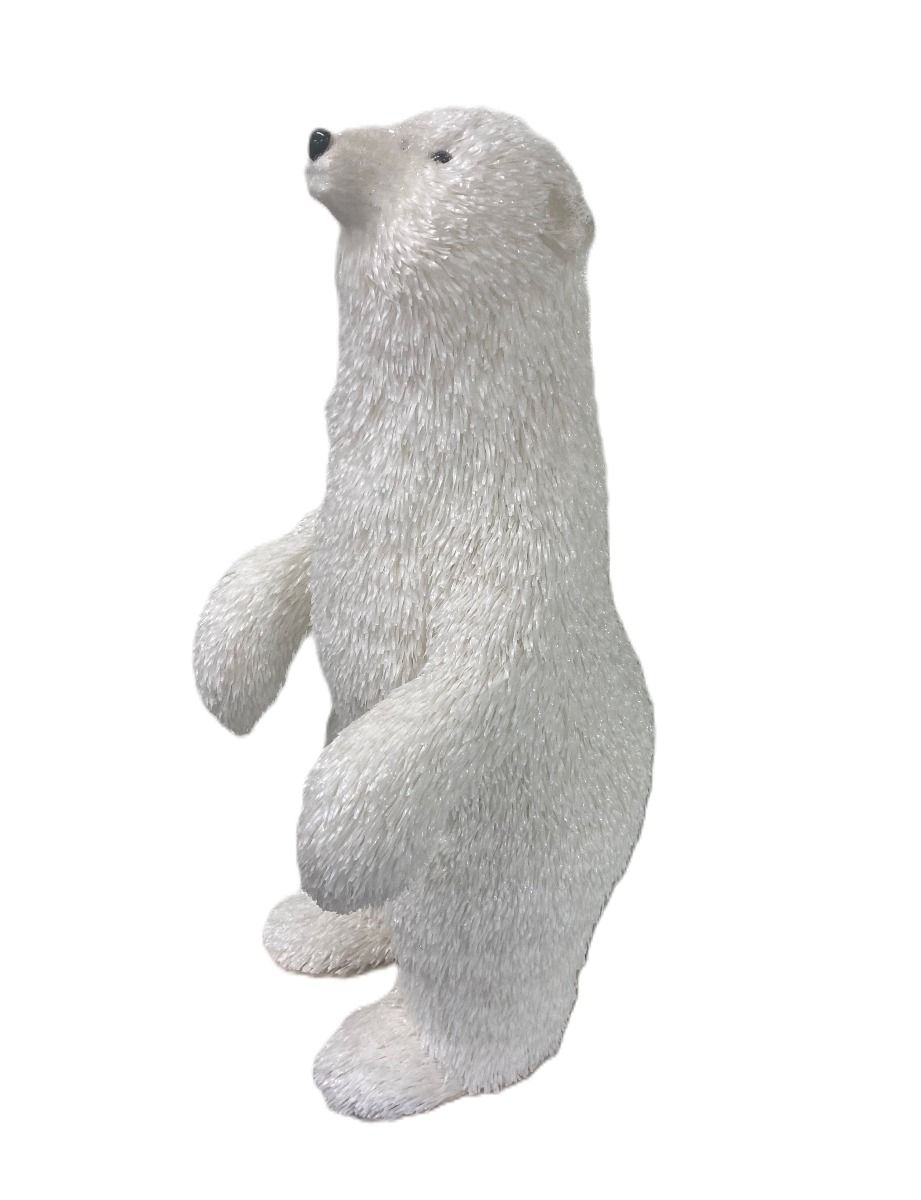 63CM White Standing Bear