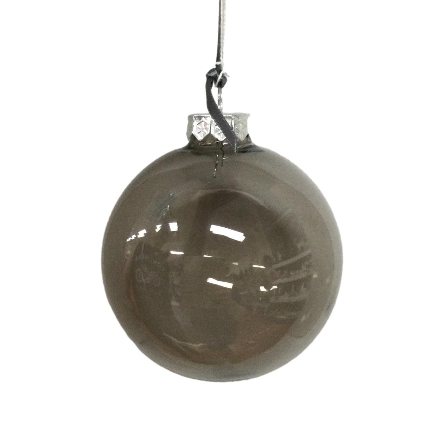 Pewter Glass 10cm Bauble