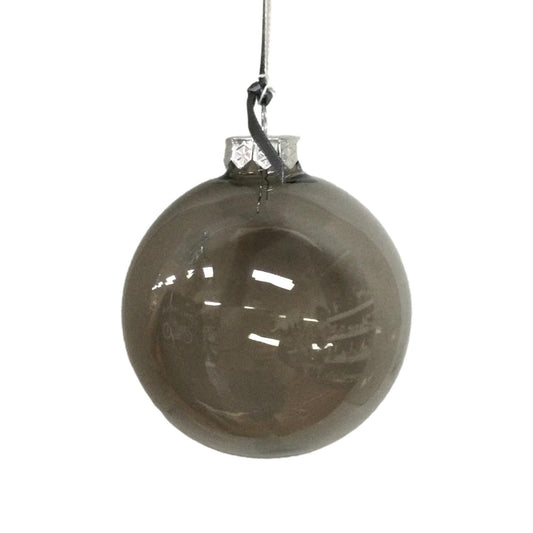 Pewter Glass 10cm Bauble