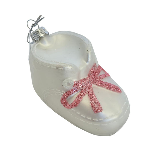 Pink Baby Bootie Bauble
