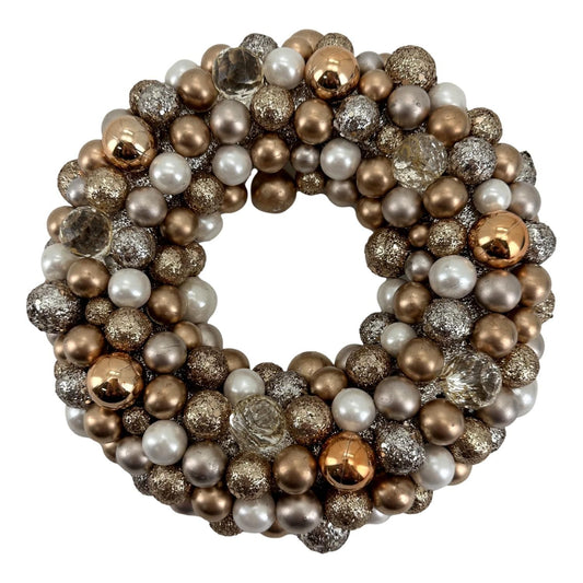 Gold Bauble Wreath 25cm