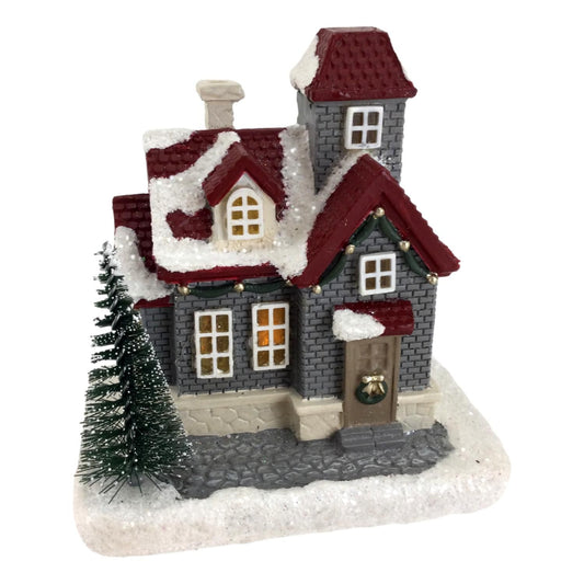 Grey House with Tree LED