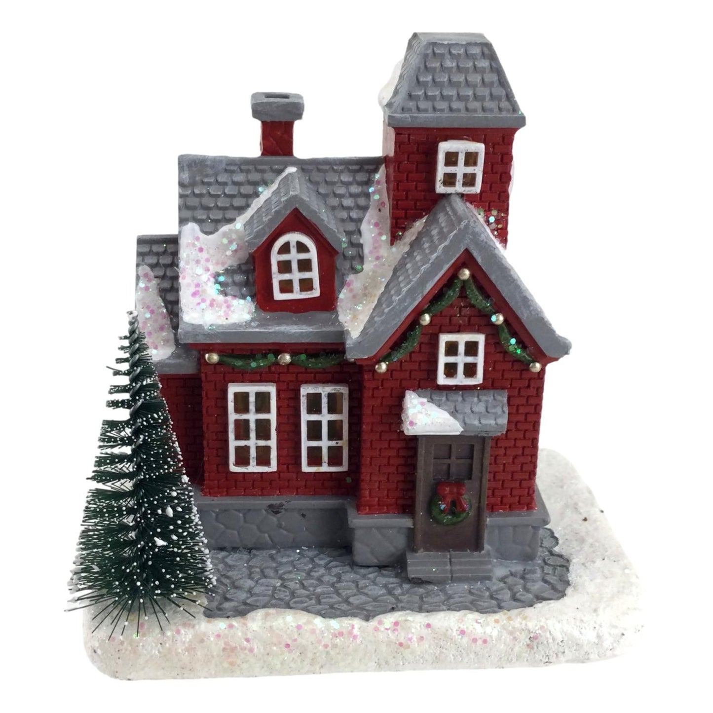 Red House with Tree Led