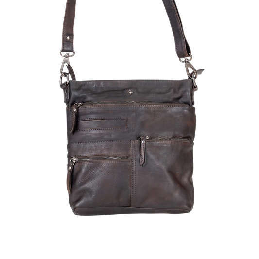 Liane Leather Shoulder Bag Brown