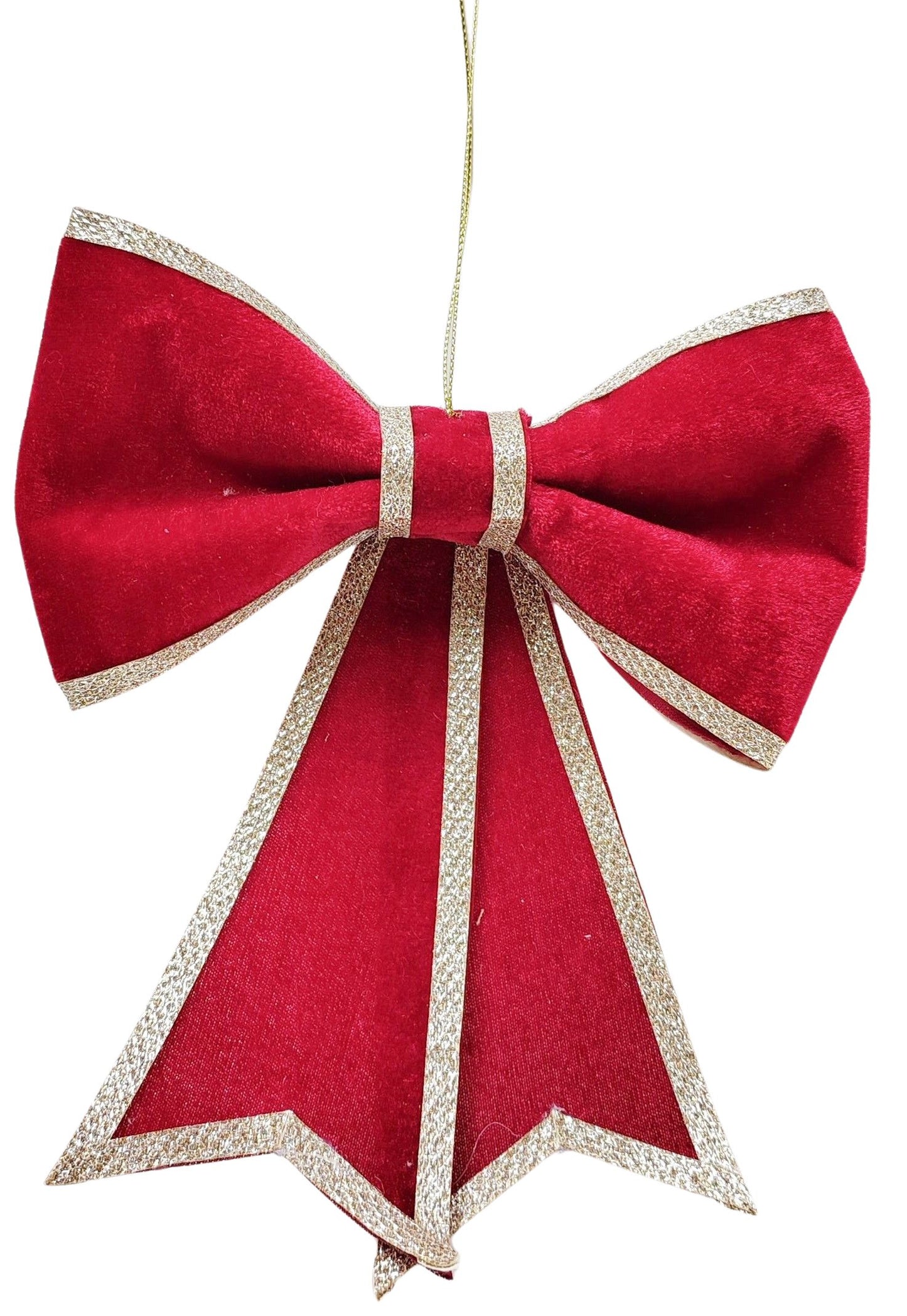 Large Bow Hanging Decoration Red 21cm