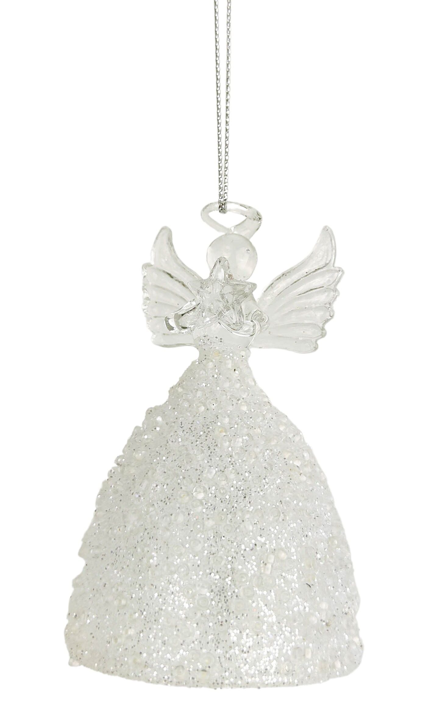 Elegant Glass Angel Hanging Decoration