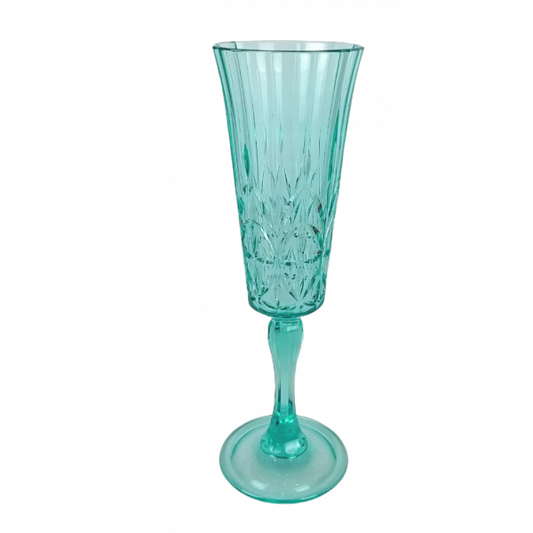 Crystal Cut Flute Acrylic Sea Foam