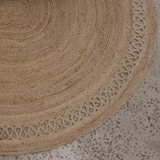 Boho Oval Jute Braided Rug 160x230cm