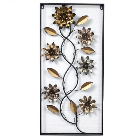 Metal Flower Rectangle 80cm