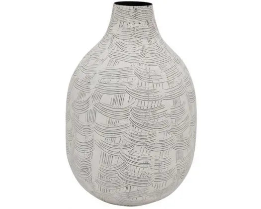 Mae Metal Vase White 30 cm