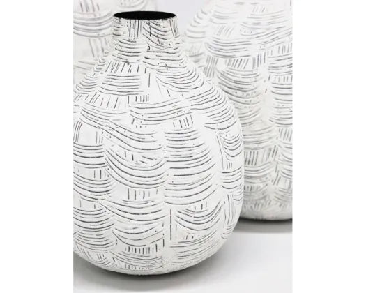 Mae Metal Vase White 25 cm