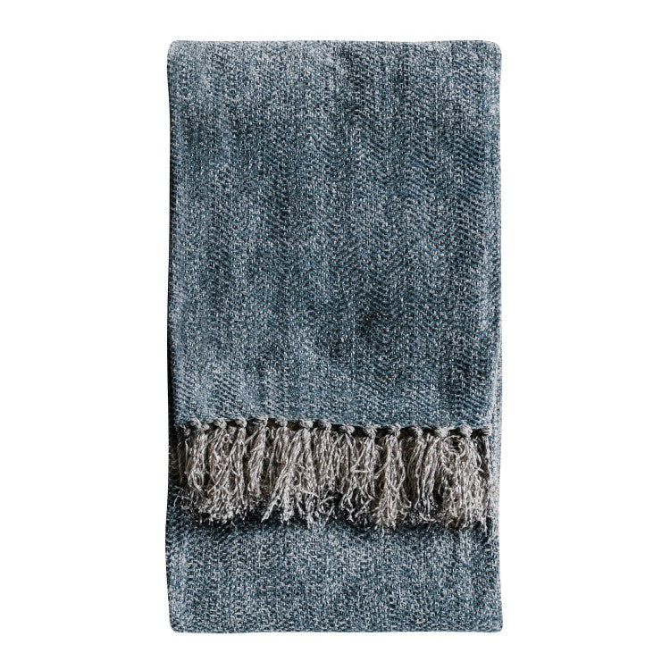 Chenille Herringbone Thow Teal