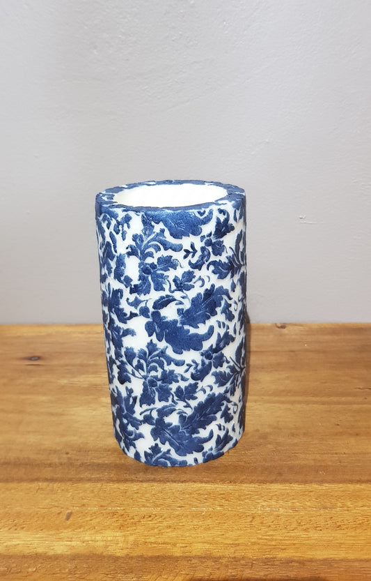 Damask Leaf 8" Wh/TBlu Rosehip Patchouli