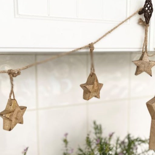 Lucia Timber Star Garland