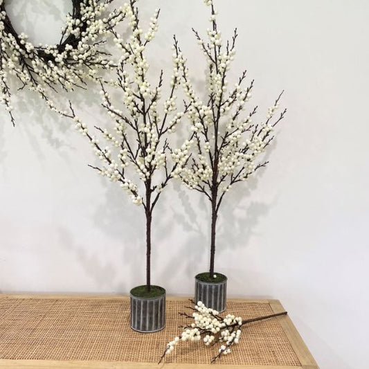 Lucia White Berry Pot