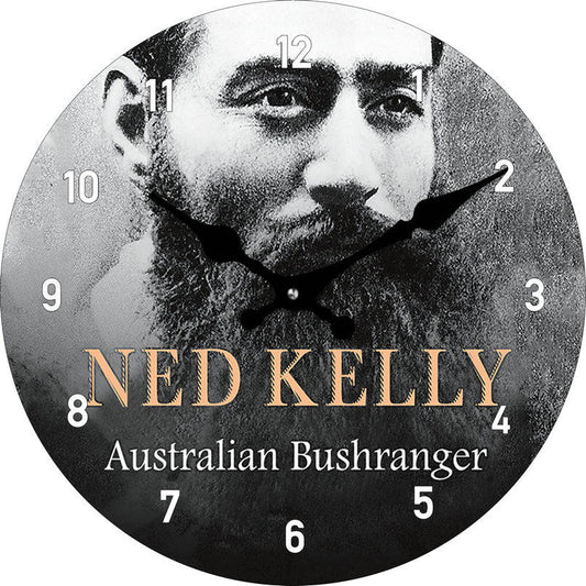 Ned Kelly Clock Aust 30 cm