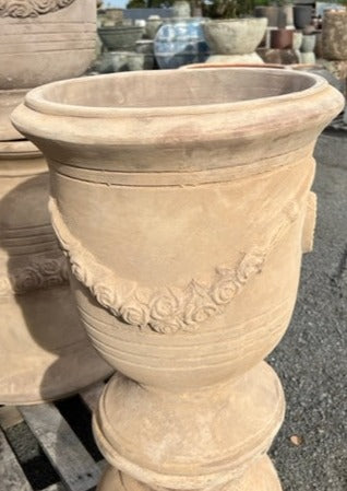 Antique Terracotta Undaze Urn Small