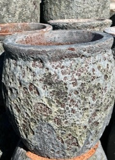 Grey Lava Rock Coin Pot Small