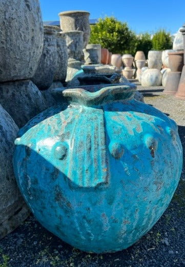 Ancient Ball Urn Teal