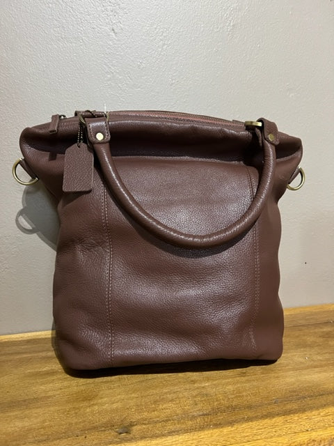 Algeria Brown Grain Leather Handbag
