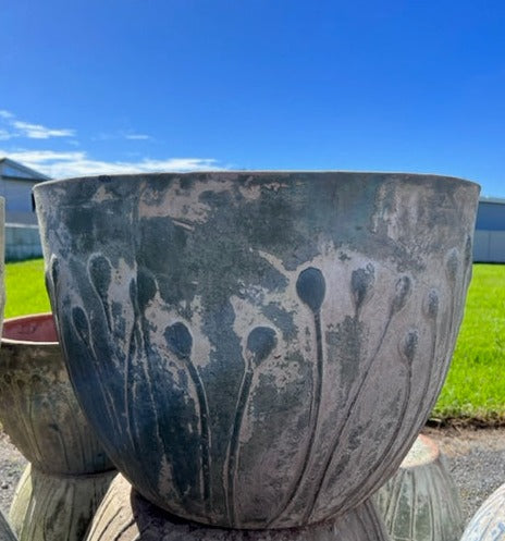 Ancient Green Poppy Pots Large