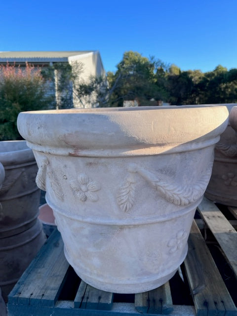 Antique Terracotta Wreath Pot Large