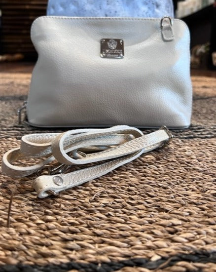 I Medici Leather Handbag Med Cream