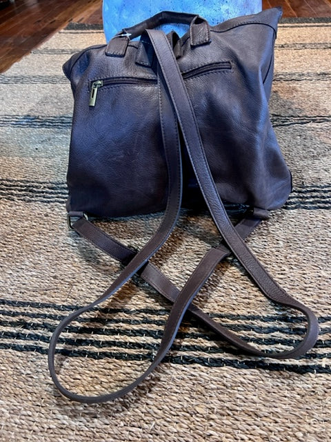 I Medici Leather Backpack Chocolate