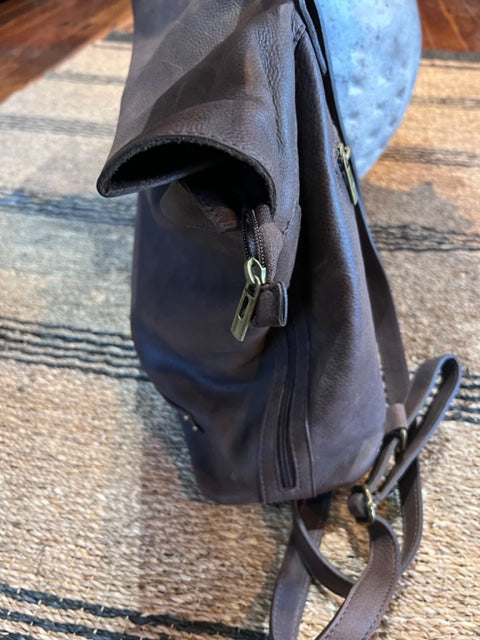 I Medici Leather Backpack Chocolate