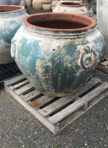 Extra Large Ancient Green Ring Urn