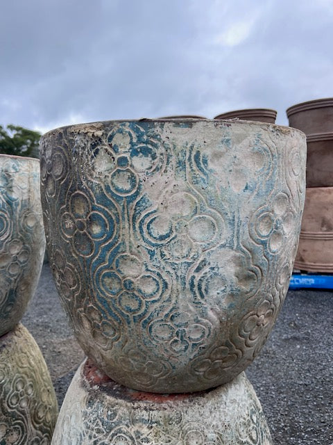 Ancient Daisy Pot Large