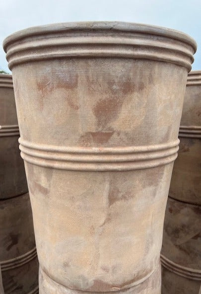 Antique Terracotta Tall Ring Pot Large