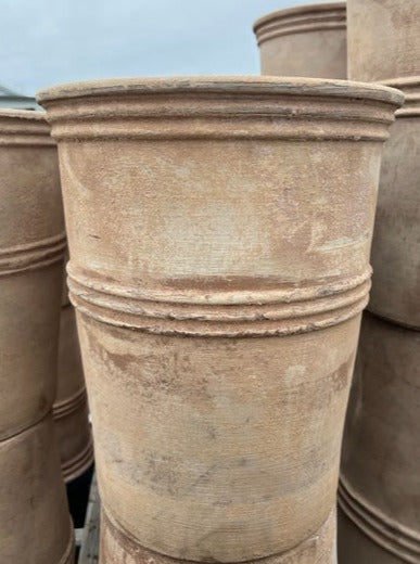 Antique Terracotta Tall Ring Pot Small