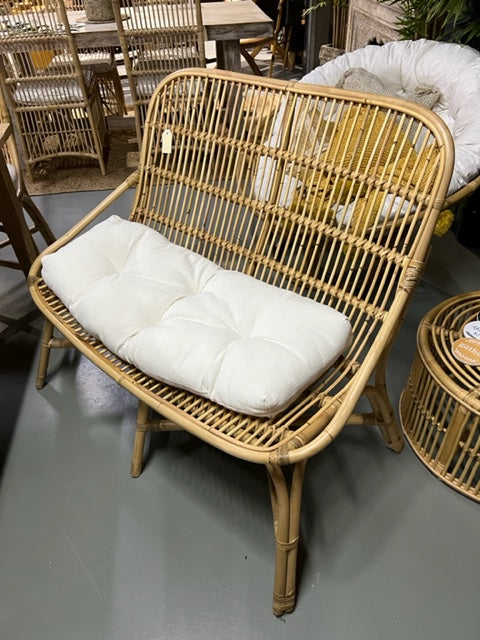 Sofa 2 Seater Natural with Cushion