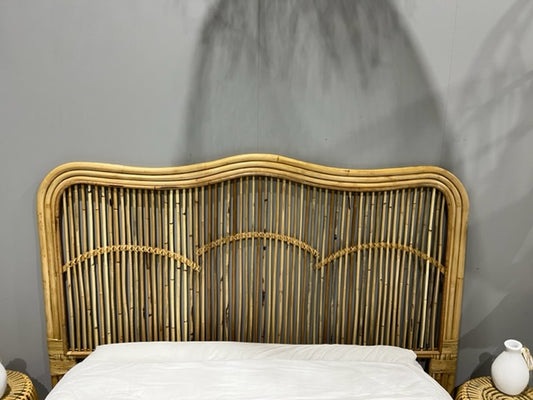 Rattan Headboard 160cm Natural