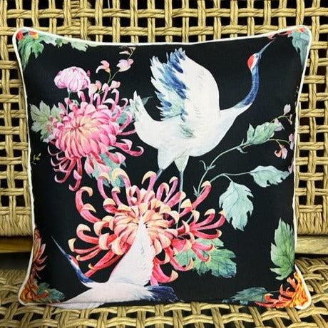 Crane Black 45 x 45 cm