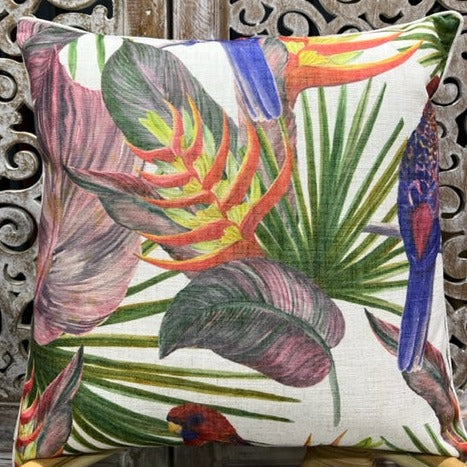 Linen Cushion 45 x 45 Parrot