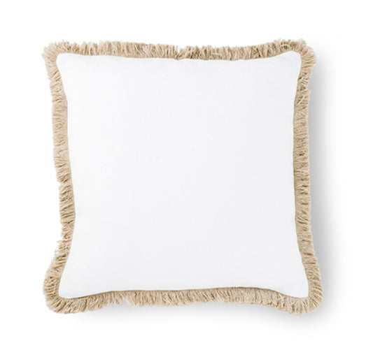 Vera Beige Fringe Cushion 50 cm