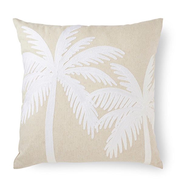 Luca Natural Embroidered Cushion 50cm