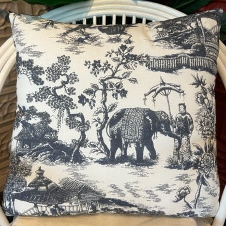 Liu Cotton Cushion 50x50 Wh/Navy