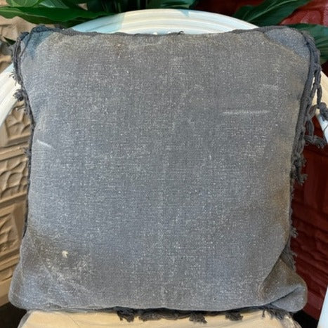 Linen Blue/Grey 45 x 45 Fringe